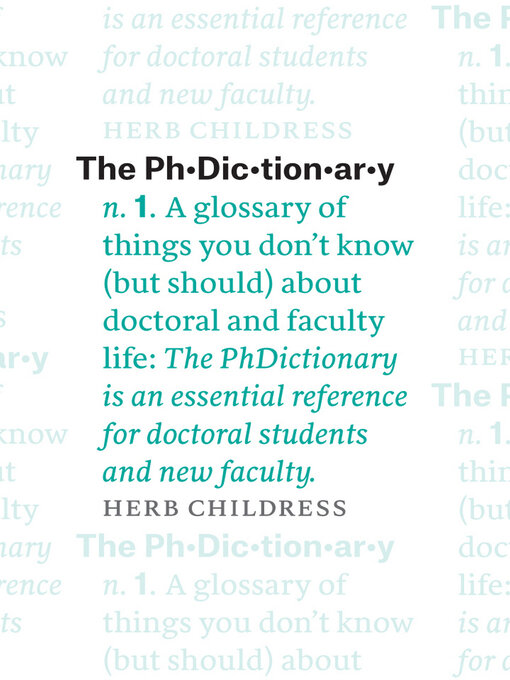 Title details for The PhDictionary by Herb Childress - Available